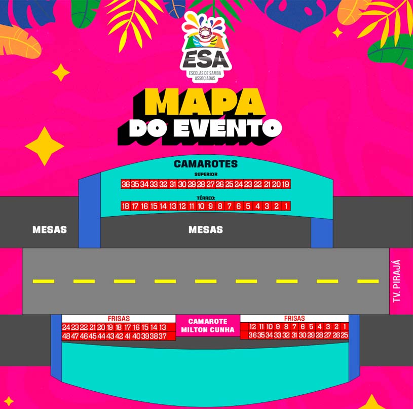 Mapa do evento 2026