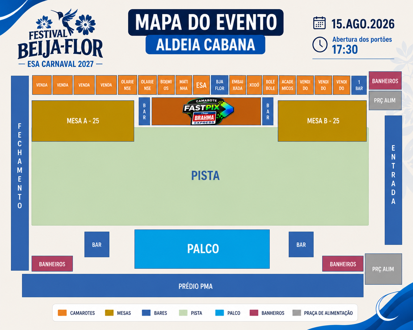 Mapa do evento